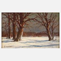 Carl Kenzler, Bäume in Winterlandschaft111