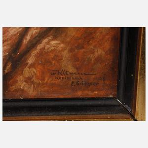 W. Klemm, Kopie nach Grützner "Falstaff"