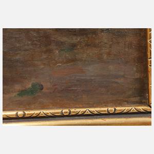 F. Krille, Magd vorm Bauernhof