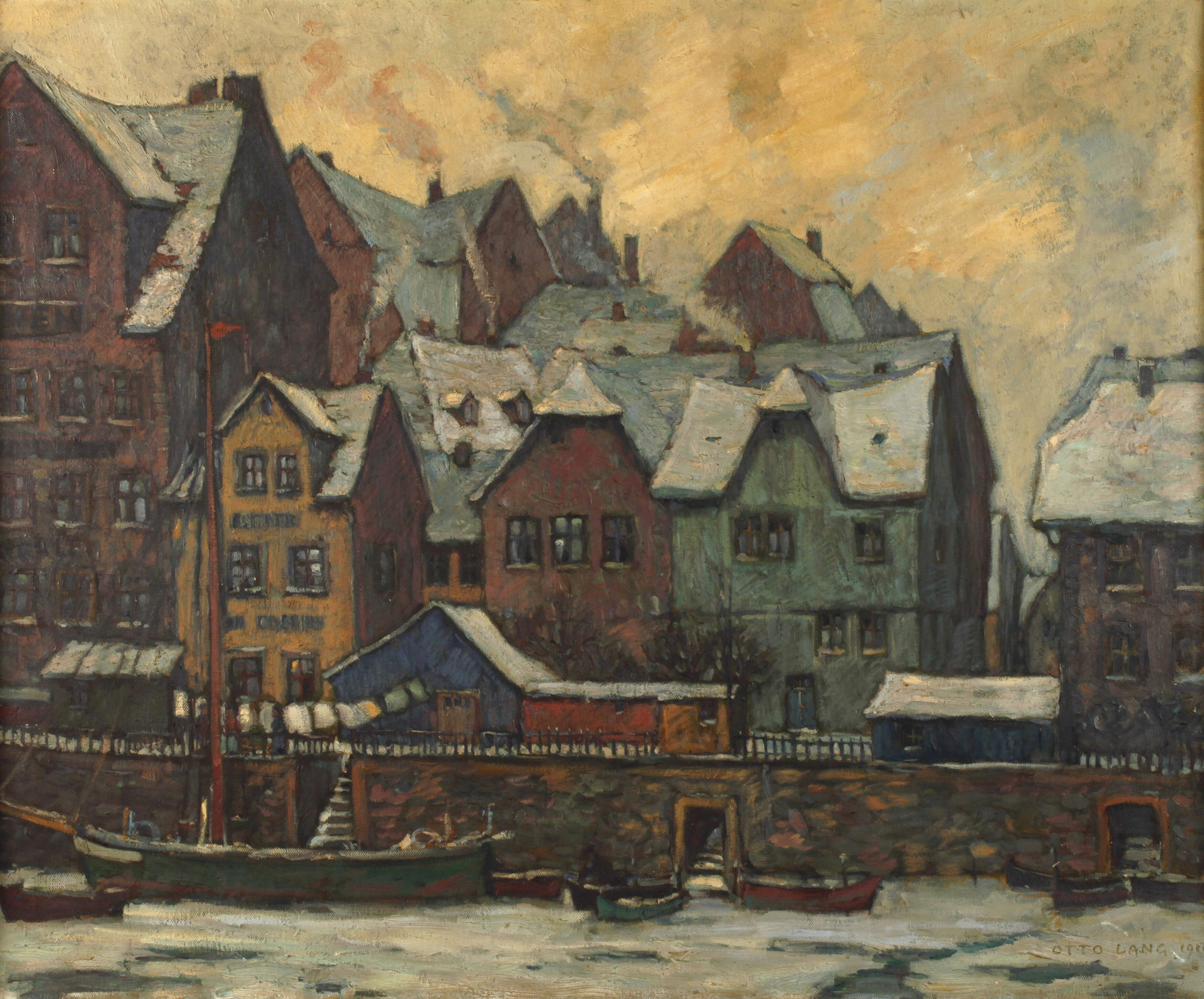 Otto Lang-Wollin, "Alte Stadt am Wasser"