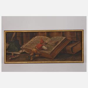 A. Lerke, Zwerg bei der Lektüre