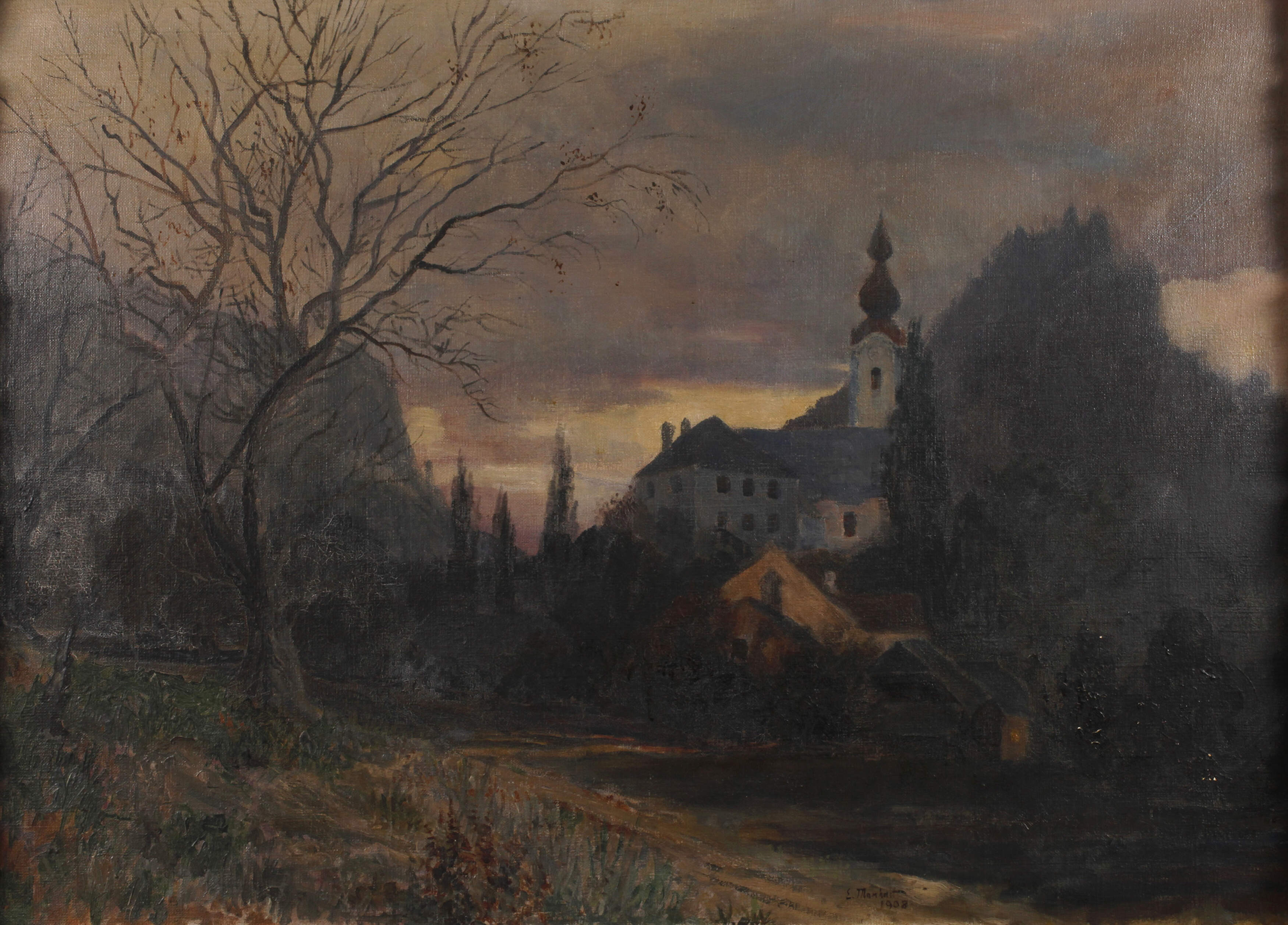 Eduard Manhart, "Abend bei Gurnitz"