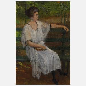 E. Marx, Dame im Park