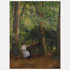 E. Marx, Dame im Park