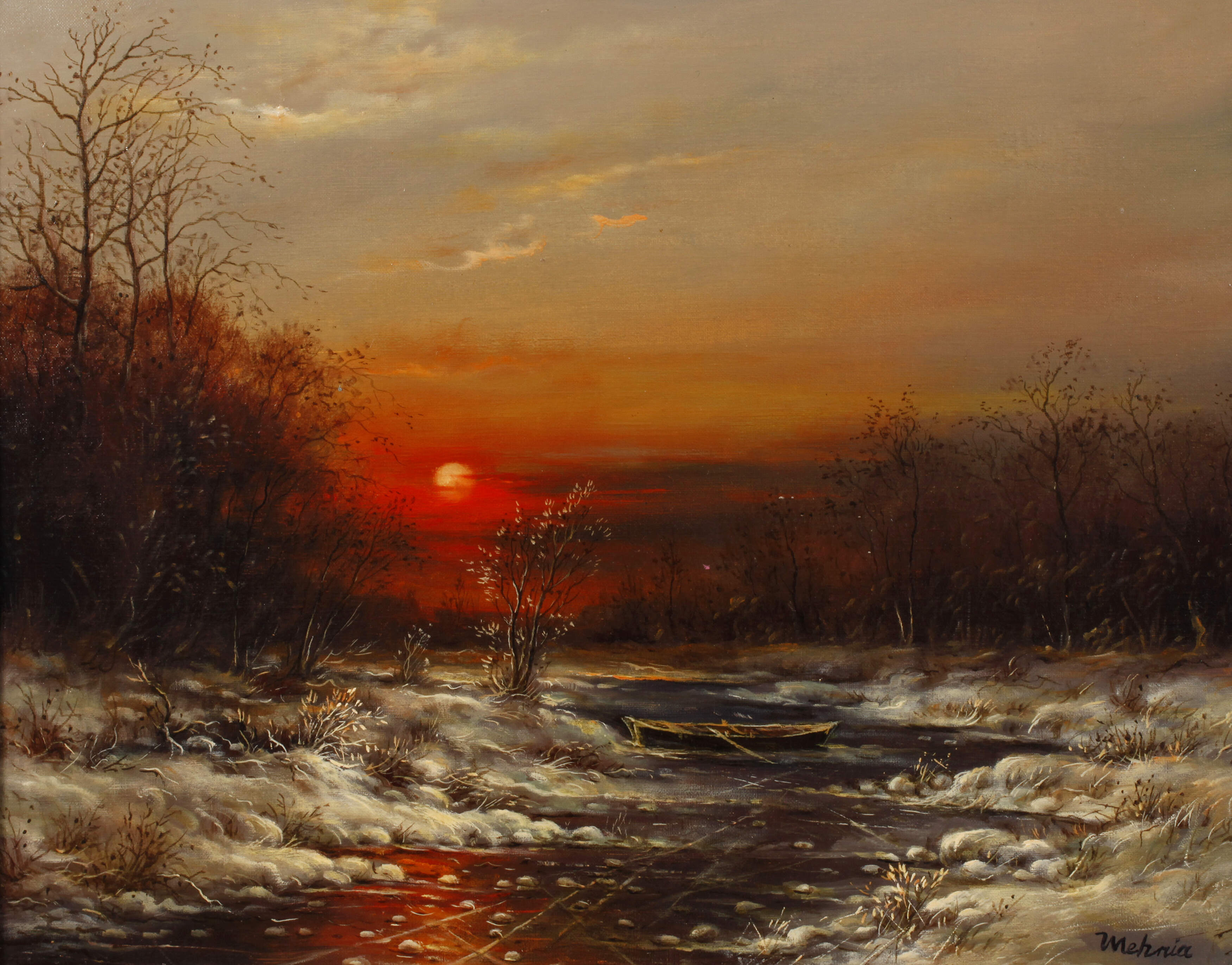 Hamid Mehrnia, attr., Winterabend