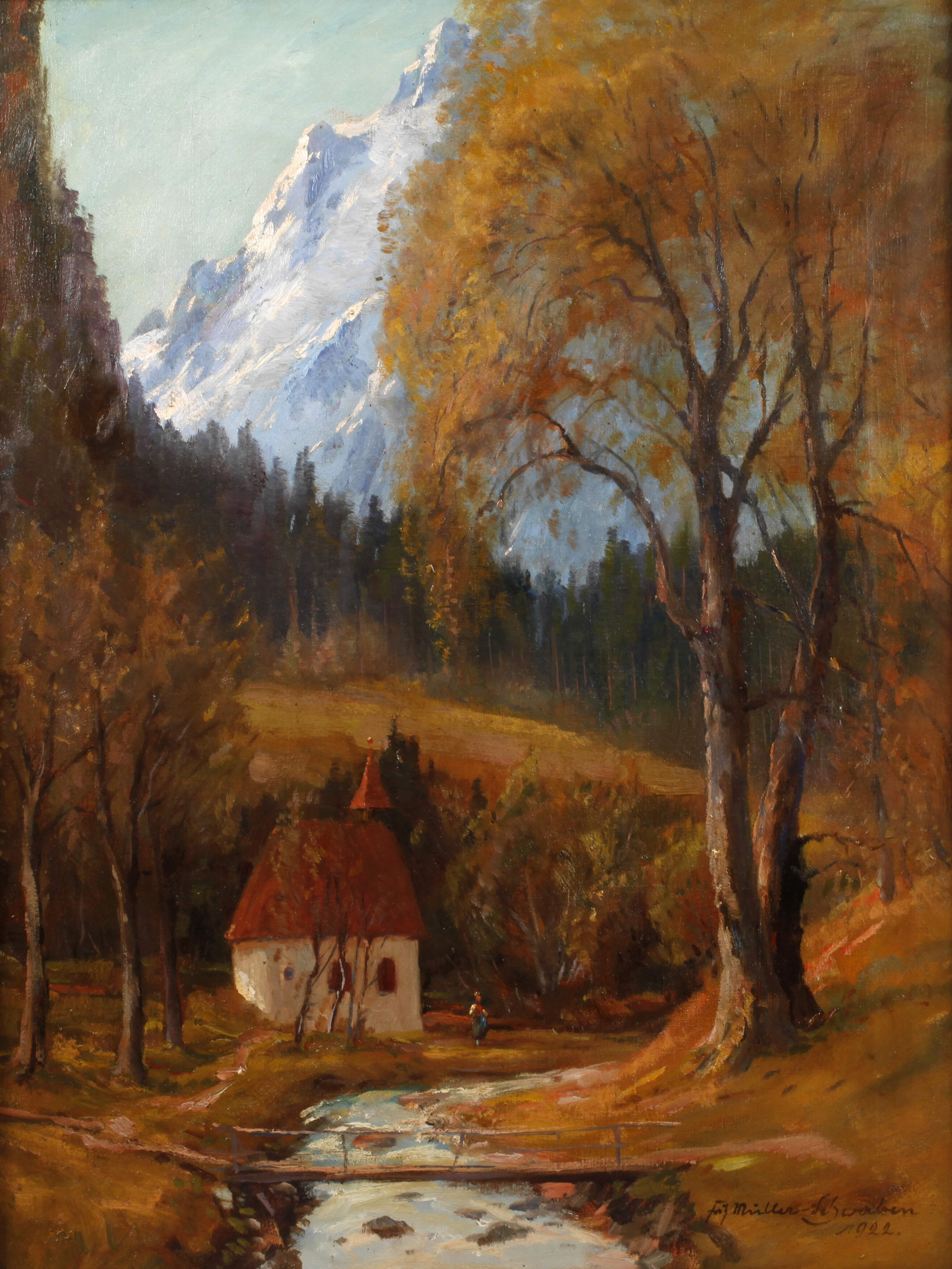 Fritz Müller-Schwaben, Kapelle im Wald