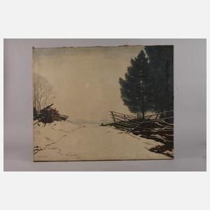 Willy Mulot, Feldweg im Winter