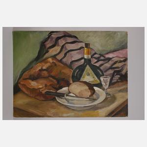 Max Nehrling, Stillleben mit Brot und Wein
