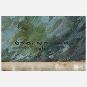 Otto Nowak, Seestück mit Dampfer
