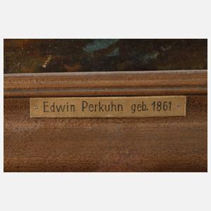 Edwin Perkuhn, attr., Elch im Moor