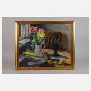 Thorvald Petersen, attr., Stillleben mit Tulpen