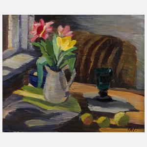 Thorvald Petersen, attr., Stillleben mit Tulpen