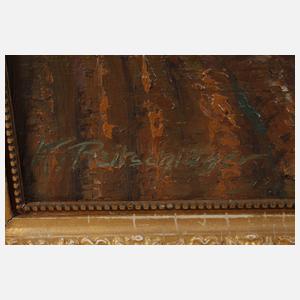 K. Reitschläger, Pflügender Bauer