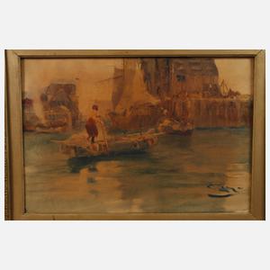 Wilhelm Schreuer, Kahnfahrer im Hafen