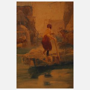 Wilhelm Schreuer, Kahnfahrer im Hafen