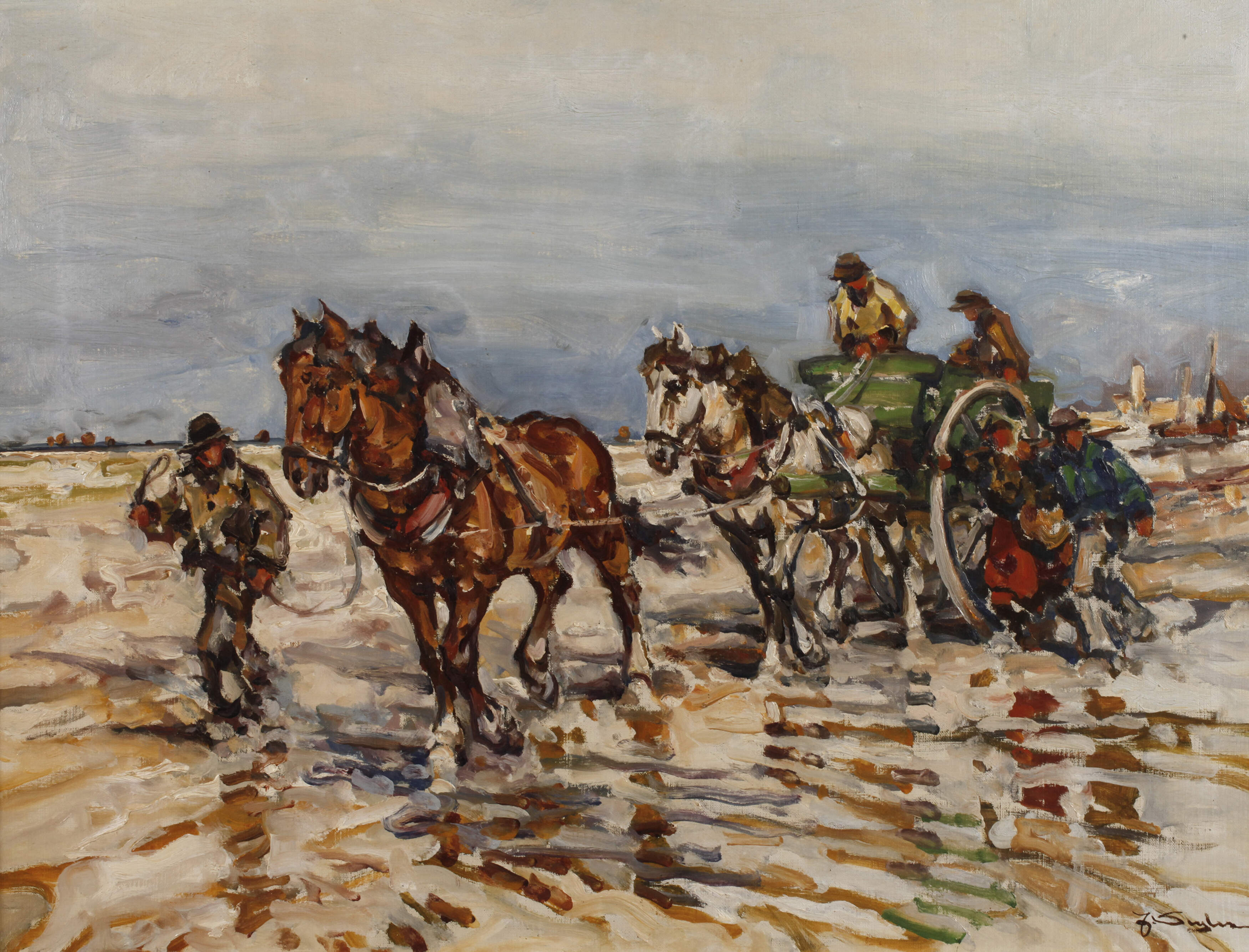 Prof. Julius Seyler, Crevettenfischer am Strand