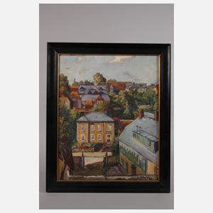 J. Stein, Stadtansicht mit Bäckerei