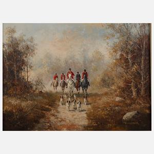 Adolf Wegener, attr., Parforcejagdszene
