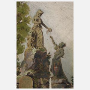 Brunnen in Sommerlandschaft