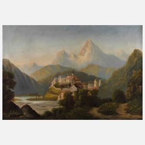 Kloster in alpiner Landschaft