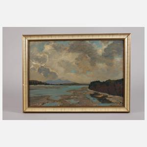 Seelandschaft unter dramatischen Himmel