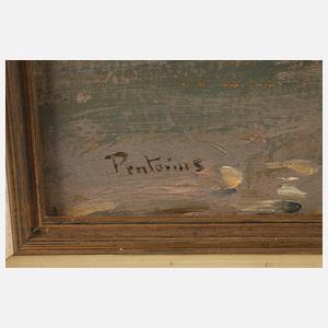 Seelandschaft unter dramatischen Himmel