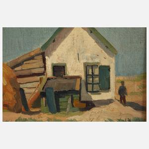 Bauernhaus im Sonnenlicht