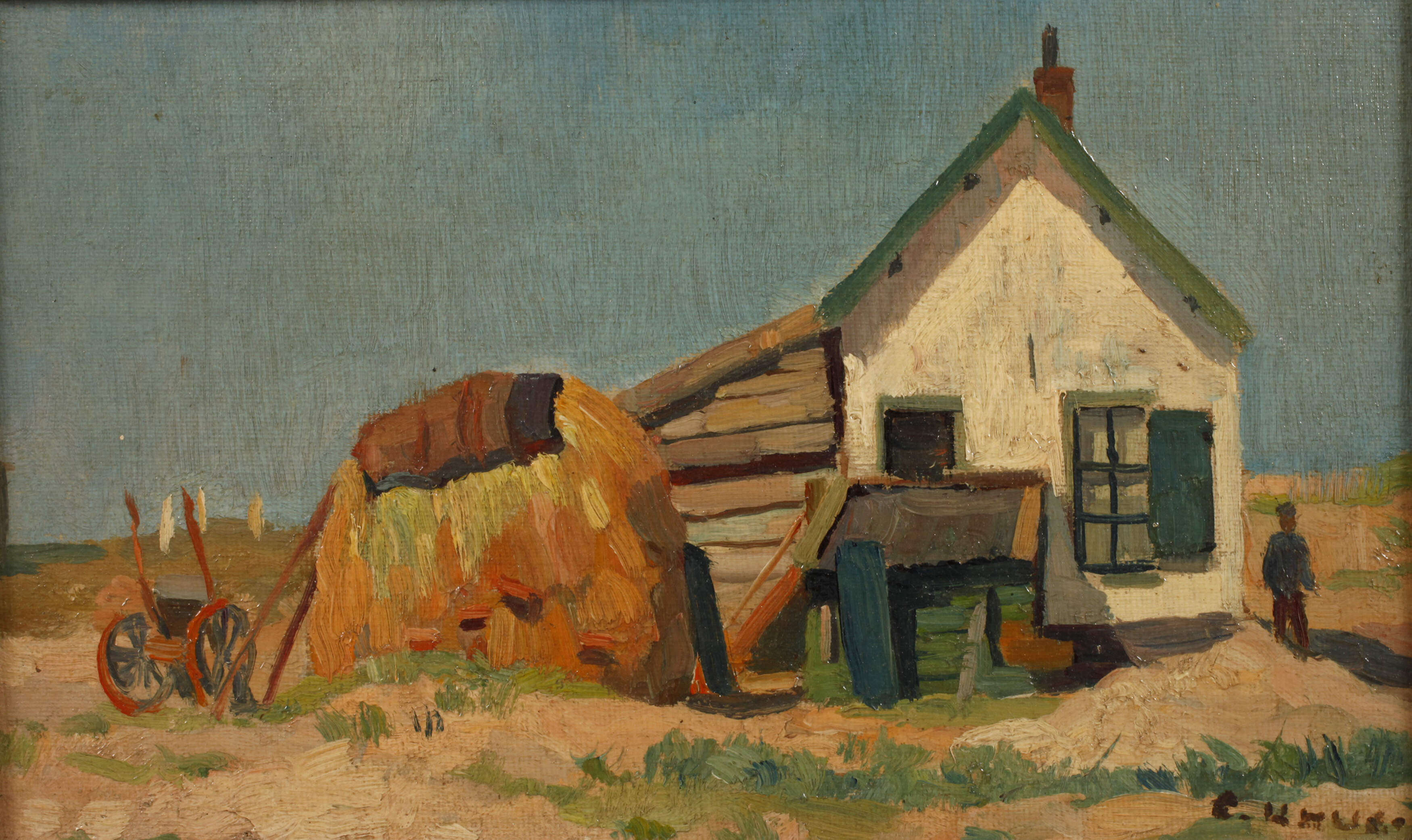 Bauernhaus im Sonnenlicht