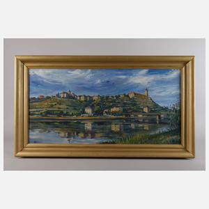 Ansicht der Stadt Mělník an der Elbe