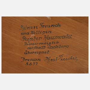 Ansicht der Stadt Mělník an der Elbe