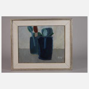 Stillleben mit Blumenvasen