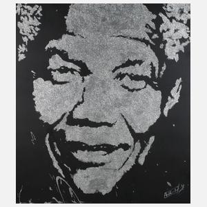 Erik Black Painting, Nelson Mandela