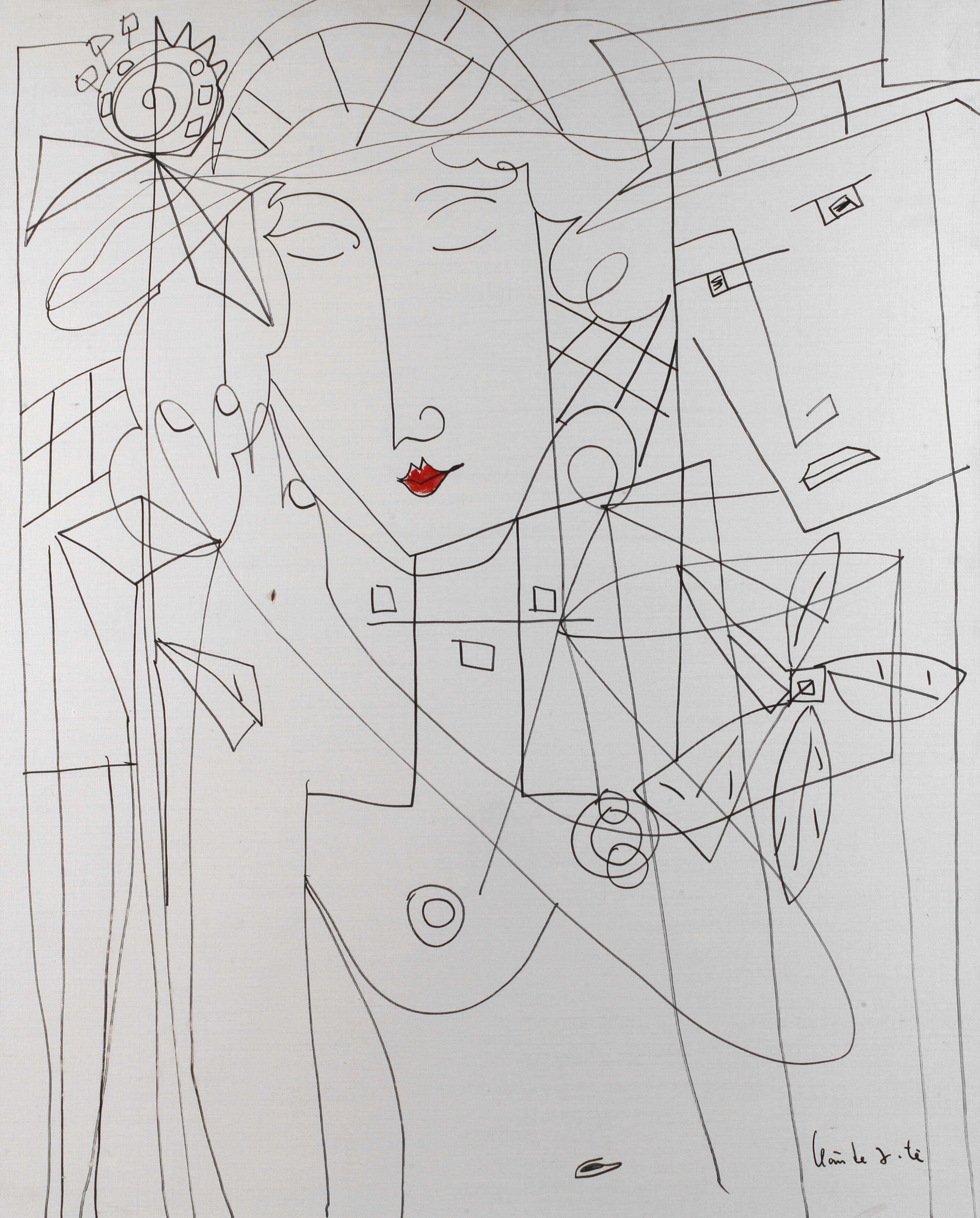 Claude Jaté, "Fleur's dans l'Atelier ..."