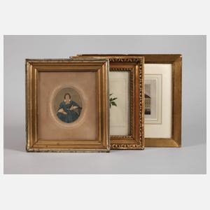 Drei kleine Biedermeierrahmen