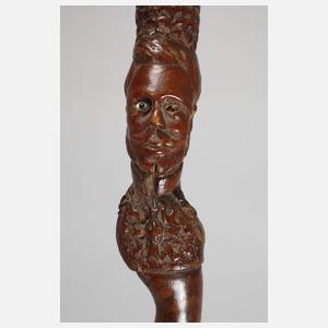 Geschnitzter Spazierstock