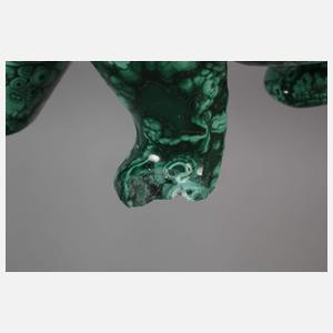 Konvolut Malachitschnitzereien