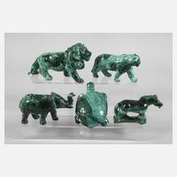 Konvolut Malachitschnitzereien111