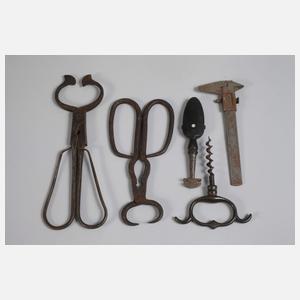 Konvolut historische Werkzeuge