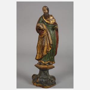 Vier geschnitzte Heiligenfiguren