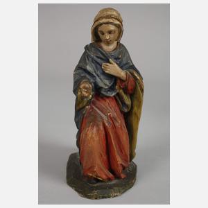 Vier geschnitzte Heiligenfiguren