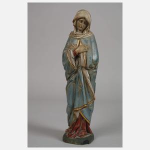 Vier geschnitzte Heiligenfiguren