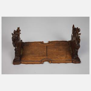 Paar Buchstützen Brienzer Schnitzerei