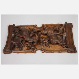 Paar Buchstützen Brienzer Schnitzerei