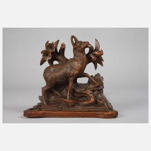 Paar Buchstützen Brienzer Schnitzerei