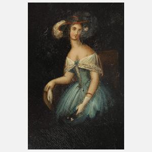 Etui mit Damenportrait