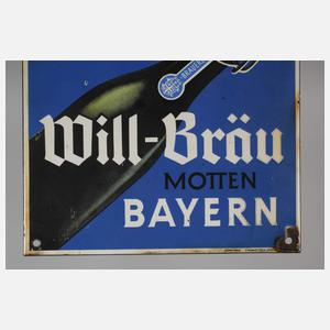Emailleschild Will-Bräu