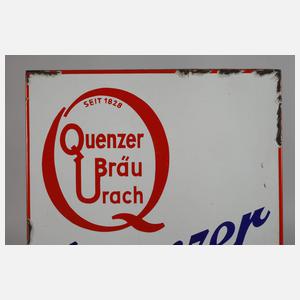 Emailleschild Quenzer Urbräu