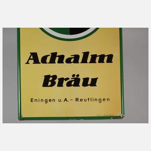 Emailleschild Achalm Bräu