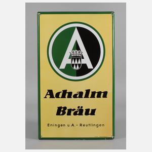 Emailleschild Achalm Bräu