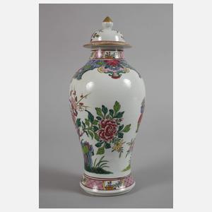 Deckelvase Famille rose